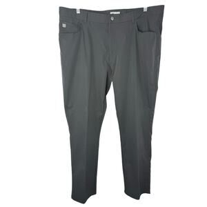 Peter Millar Men’s Gray Performance 5-Pocket Pants 40x30 Stretch Golf Casual